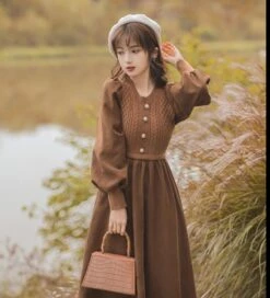 Retro-colored French Girly Puff Free Dress -LOLITA Shop O1CN01fUSrpf1Xm13JPMkHV 153312965