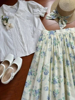 Rose Song Vintage Design Short Sleeve Blouse -LOLITA Shop O1CN01fc0xlv1THYN3ZcNAa 555372357