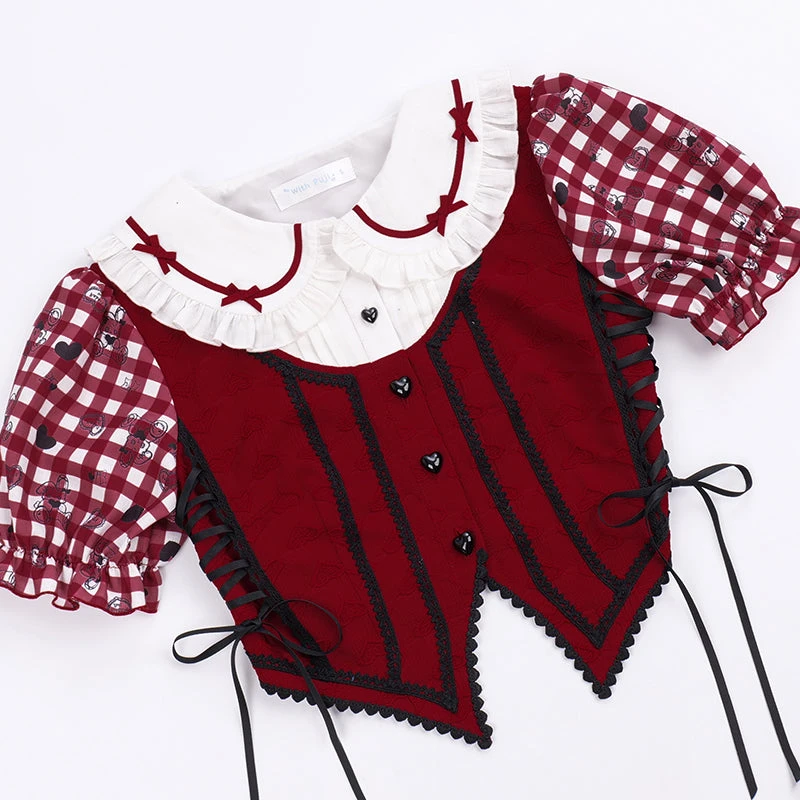 Queen Of Hearts Gingham Check Blouse And Skirt Setup 12 Queen Of Hearts Gingham Check Blouse And Skirt Setup - Image 10