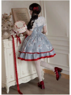 Bear Tea Party 2-tiered Ruffle Jumper Skirt -LOLITA Shop O1CN01gSVqnO2CZ6NSFfq0D 2528448487