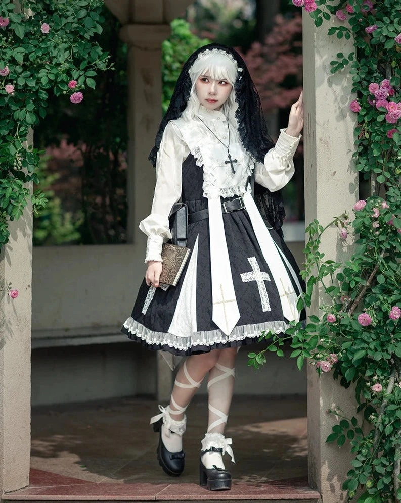 Breath Of The Sky Cross Motif Jumper Skirt 7 Breath Of The Sky Cross Motif Jumper Skirt - Image 5