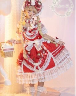 Strawberry Princess Dress With Ruffles And Ribbons In 4 Colors -LOLITA Shop O1CN01gt7kZl1uPKanhkFFX 43566029