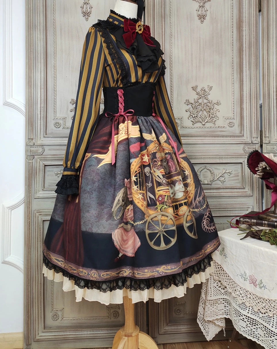 Kaikiya Korumadan Gothic Lolita High Waist Skirt 18 Kaikiya Korumadan Gothic Lolita High Waist Skirt - Image 16