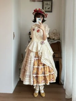 Bunny Bear Bunny Print Tiered Skirt -LOLITA Shop O1CN01hZV4zK20M1hLlbw64 2430736834