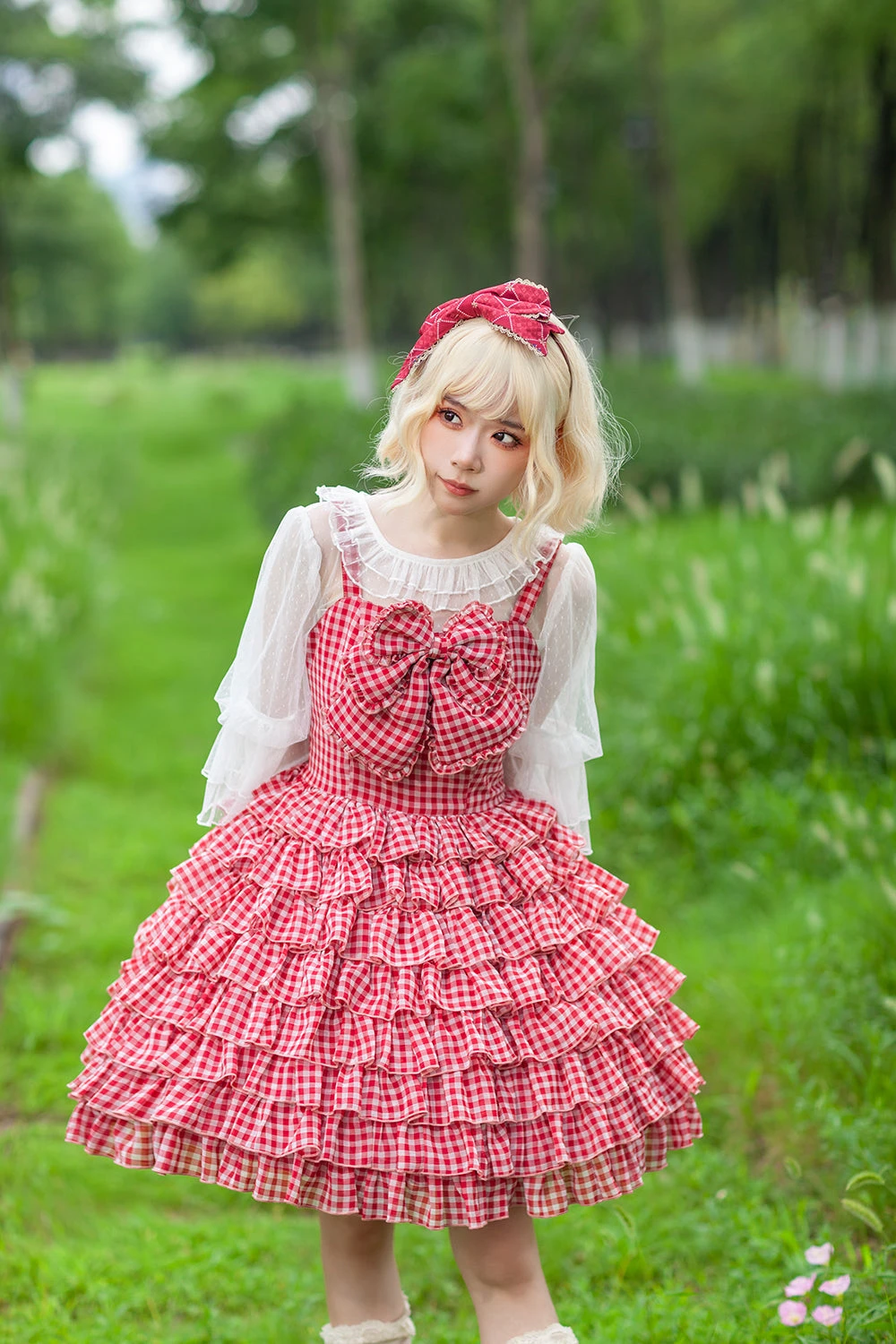 Big Ribbon 8-tier Ruffle Jumper Skirt 8 Big Ribbon 8-tier Ruffle Jumper Skirt - Image 6