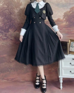 [Reservation Sale] School Uniform Style Fake Layered Dress -LOLITA Shop O1CN01i46Pgx28AaWGpKgEw 1790657892