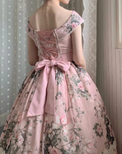 [Pre-order] Rose Garden 2-way Design Neck Classic Lolita Jumper Skirt -LOLITA Shop O1CN01iMcaJj2GOLFhStGqx 57119005