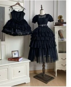 Dark Fairy Layered Frill Jumper Skirt And Blouse -LOLITA Shop O1CN01ix618Y2CZ6NxQMlKk 2528448487 138832f3 620d 4927 96fa a2231226ac7e