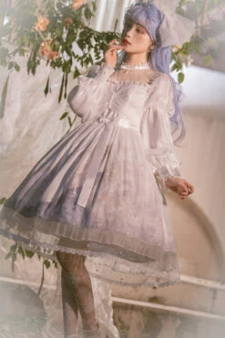 Soft Chiffon Angel Print Dress 18 Soft Chiffon Angel Print Dress -LOLITA Shop O1CN01j20Gco1jmGeV6UV8g 290794590