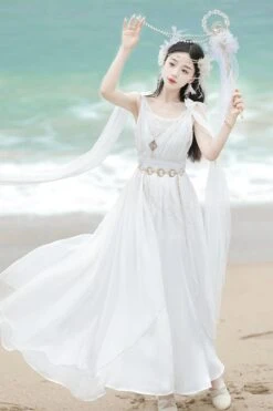 Moonlit Pure White Sweet Jumper Skirt 16 Moonlit Pure White Sweet Jumper Skirt -LOLITA Shop O1CN01j8Tr3X1jmGu96EVOk 290794590