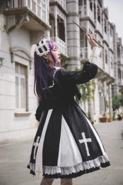 Breath Of The Sky Cross Motif Jumper Skirt 32 Breath Of The Sky Cross Motif Jumper Skirt -LOLITA Shop O1CN01jB54c21Wer9QloOTk 11942814 1