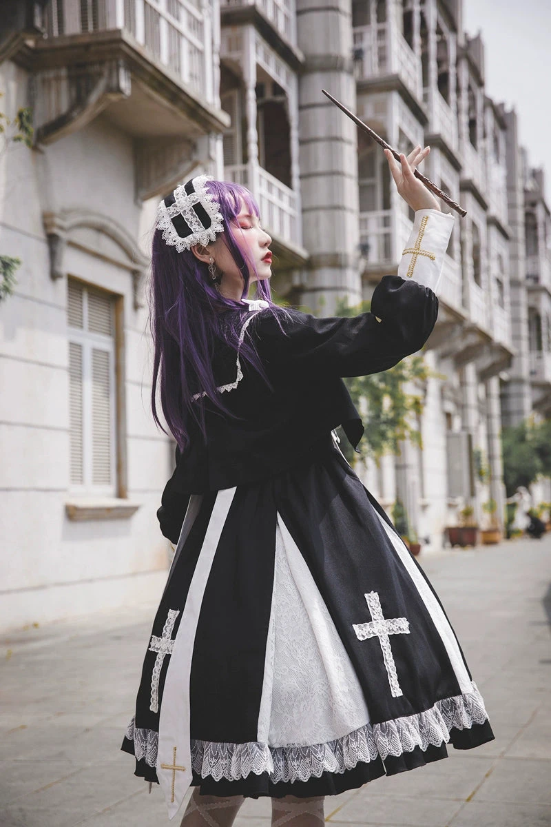 Breath Of The Sky Cross Motif Jumper Skirt 13 Breath Of The Sky Cross Motif Jumper Skirt - Image 11