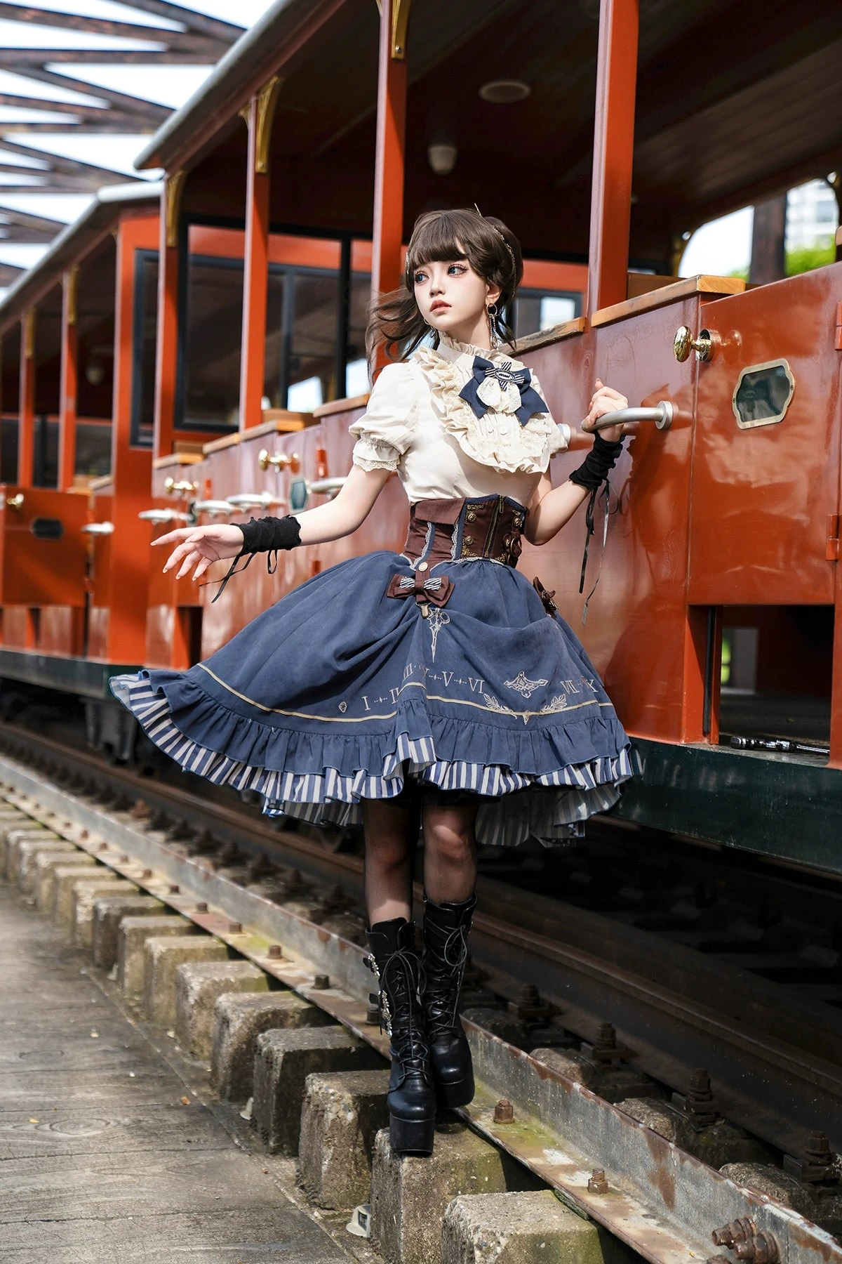 Tick Tock Hem Stripe Skirt 3 Piece Set 15 Tick Tock Hem Stripe Skirt 3 Piece Set - Image 13