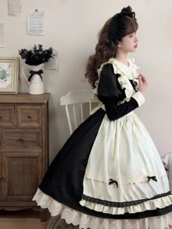 Classical Maid Ribbon Dress -LOLITA Shop O1CN01jS3ivy20dQh1oGLHH 162276872