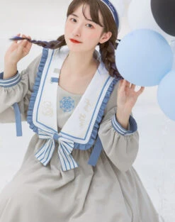 [Worn By Liyuu] Gray Blue Lolita Dress In Sailor Color -LOLITA Shop O1CN01jkPyqI2CZ64UMvENF 2528448487