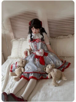 Bear Tea Party 2-tiered Ruffle Jumper Skirt -LOLITA Shop O1CN01k7BKyb2CZ6NPGSoV3 2528448487