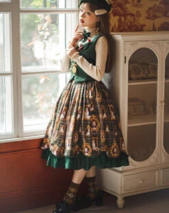 [Pre-order] Frame Cat And Checkered Layered Skirt -LOLITA Shop O1CN01kHx2iS2GOLI7Ih3yz 57119005