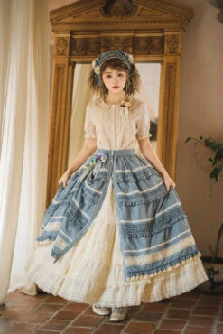 [Pre-orders Available Until 2/19] Cat Rose Tea Party Front-opening Ruffle Skirt, Plain Type -LOLITA Shop O1CN01kPkCSA2GOLbF2DpbT 57119005