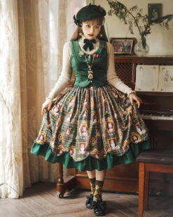 [Pre-order] Frame Cat And Checkered Layered Skirt -LOLITA Shop O1CN01kZhkbx2GOLIGPgzG4 57119005