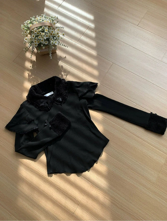 Boa Docking Shoulder Frill Knit Top 10 Boa Docking Shoulder Frill Knit Top - Image 8