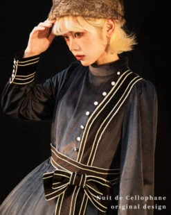 Evening Prayer Velvet Stand Collar Dress -LOLITA Shop O1CN01lVR5mb25h9heYjXLu 2200541717557