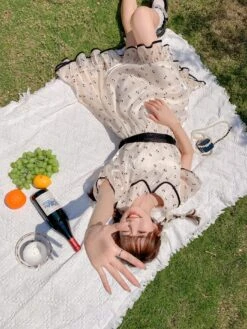 Round Collar Dress With Ribbon Design -LOLITA Shop O1CN01lWxhc222OQmQEOkzT 1629657110