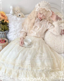 [Outlet] French Girly 2way Apron Skirt [with Flared Sleeves] -LOLITA Shop O1CN01lwyaOi1FteZVaAuNs 32520545