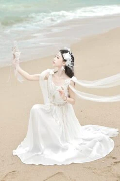 Moonlit Pure White Sweet Jumper Skirt 18 Moonlit Pure White Sweet Jumper Skirt -LOLITA Shop O1CN01m7MTKO1jmGu9ooIPP 290794590