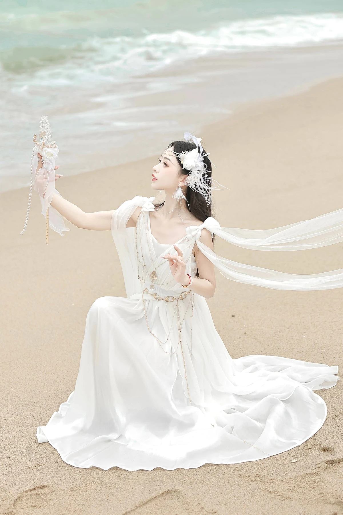 Moonlit Pure White Sweet Jumper Skirt 7 Moonlit Pure White Sweet Jumper Skirt - Image 5