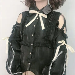 Shoulder Open Ribbon Blouse -LOLITA Shop O1CN01mU71jR26Rs4n7psgu 1673487659 0 lubanu s