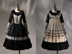 Evening Prayer Velvet Frill Neck Dress -LOLITA Shop O1CN01mUOcCB25h9hbEC247 2200541717557 1