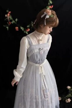 Mou [Sale Period Ended] Romantic Memories Jumper Skirt With Veil -LOLITA Shop O1CN01mhA5Kj1aBKMloPXAT 262783291