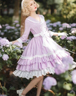 Retro Movie Star Double-breasted Dress -LOLITA Shop O1CN01mhsPAu1OgfmbvZyu3 1808251735