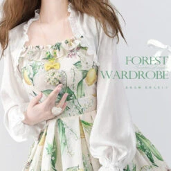 Lemon And Suzuran French Sleeve Jumper Skirt With Ribbon Hair Accessory 14 Lemon And Suzuran French Sleeve Jumper Skirt With Ribbon Hair Accessory -LOLITA Shop O1CN01mxeueU2IEO1J3XbkX 482929254