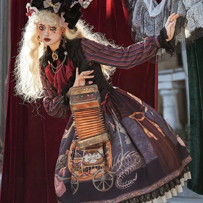 Kaikiya Korumadan Gothic Lolita High Waist Skirt 4 Kaikiya Korumadan Gothic Lolita High Waist Skirt - Image 2