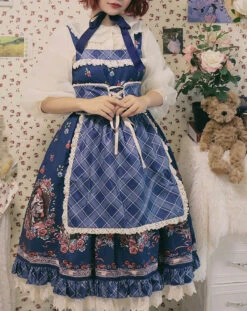 Little Red Riding Hood Print Garden Style Jumperskirt -LOLITA Shop O1CN01n1F7cV1Wer9eAgaeP 11942814