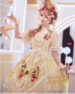 Strawberry Princess Dress With Ruffles And Ribbons In 4 Colors -LOLITA Shop O1CN01n7cHns1uPKakC1r1K 43566029