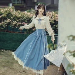 Lady-style Retro Classical Setup [Long Sleeve Type] Total 5 Colors -LOLITA Shop O1CN01nLCYoX1Xm1ChsQ3xO 153312965