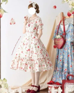 Early Summer Strawberry Picture Book One-Piece Dress With Ribbon Hair Accessory -LOLITA Shop O1CN01nN0Y1j2IEO975BIU6 482929254 6c49f577 34ad 448b a847 aec201162a0f