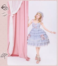 [Pre-orders Available Until 12/18] Lace Figure Tiered Jumper Skirt -LOLITA Shop O1CN01nPH3sz2CO6v8AR4Cp 28129184
