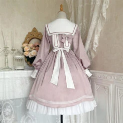 Pastel Color Bunny Ear Sailor Collar Dress -LOLITA Shop O1CN01nc6M2E1jmGe6xRLIJ 290794590