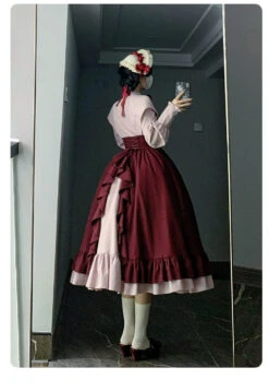 Rose Red Fake Two-piece Style Dress -LOLITA Shop O1CN01nn9Z5w2CZ6KggIf6l 2528448487 804f0089 b105 43e3 a7b0 897d236ac62f