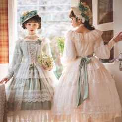 [Pre-order] Bell Orchid Flower Embroidery Open Skirt Elegant Dress -LOLITA Shop O1CN01npBY3X2GOLJEJ8hpd 57119005