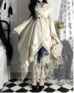 Irregular Hem Frill Coat With Belt -LOLITA Shop O1CN01oo4i5f2CZ6CCqpHvn 2528448487