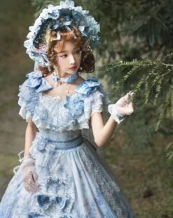 Secret Key Rococo Flower Princess Dress Full Set -LOLITA Shop O1CN01p7mn5K2LCxTtKf7oD 2208000529657