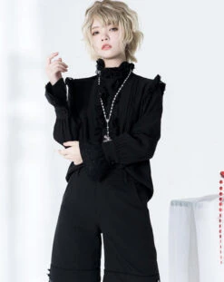 Prince Lolita Stand Collar Frill Blouse -LOLITA Shop O1CN01p9UCBf295pxyQJ0E6 48788017
