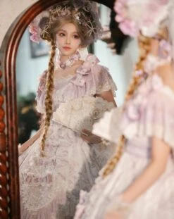 Secret Key Rococo Flower Princess Dress Full Set -LOLITA Shop O1CN01pO6Oe52LCxVdJwoSo 2208000529657