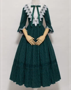 Classical Cotton-jacquard Lace Stand-collar Dress 40 Classical Cotton-jacquard Lace Stand-collar Dress -LOLITA Shop O1CN01pRKtwQ1RFbIdSPr8a 394312082