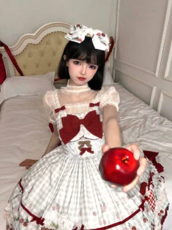 LOLITA [Sales Period Ended] Cherry And Heart Sheer Dot Short Sleeve Blouse -LOLITA Shop O1CN01pUOxW51X3aqwMuslZ 3568682868