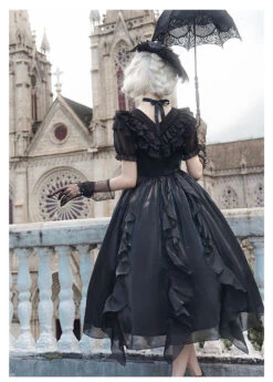 Floating Song Irregular Ruffle V-neck Dress 26 Floating Song Irregular Ruffle V-neck Dress -LOLITA Shop O1CN01pXqPSD2CZ6ONcsRzz 25284484